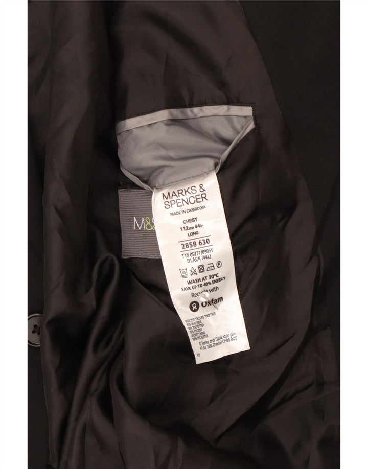Jachetă pentru bărbați Marks & Spencer cu 2 nasturi, UK 44 XL, poliester negru