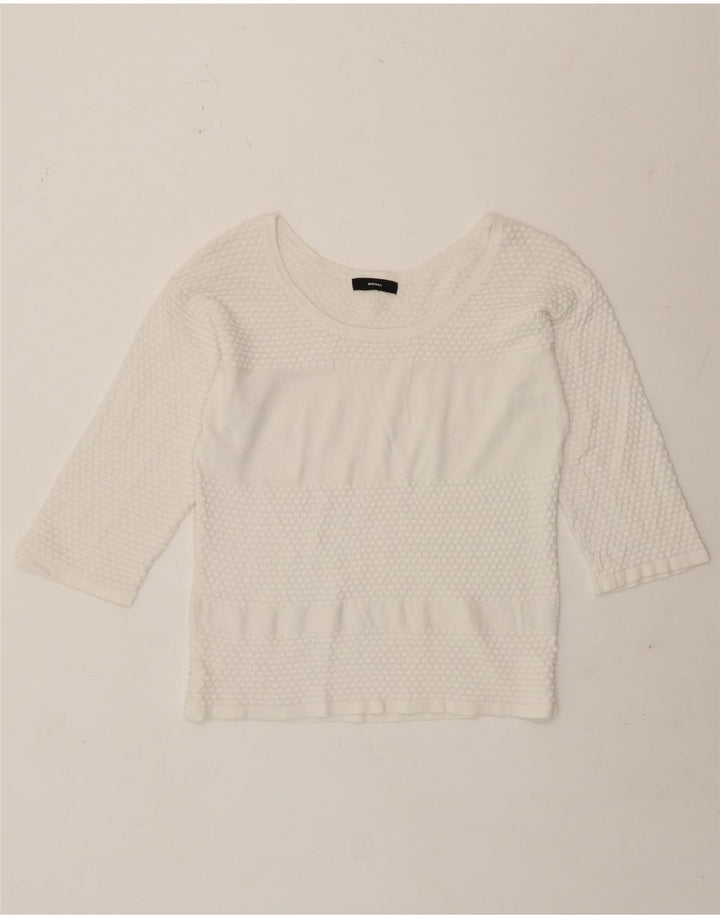 Top pentru femei Diesel cu mâneci 3/4 UK 12 Medium White