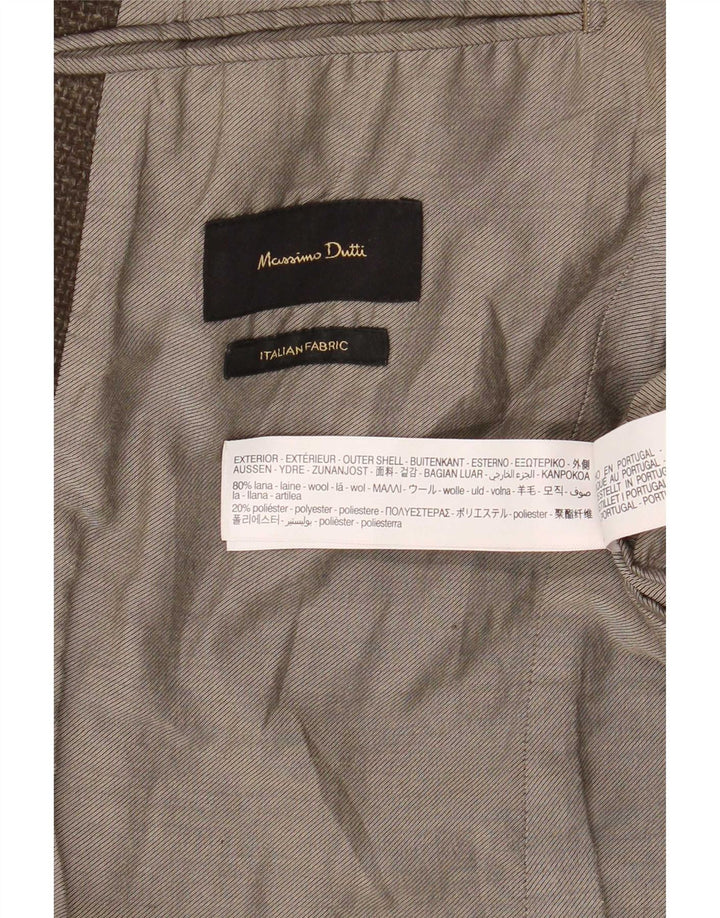 Massimo Dutti Jachetă pentru bărbați cu 2 nasturi UE 50 Lână maro medie
