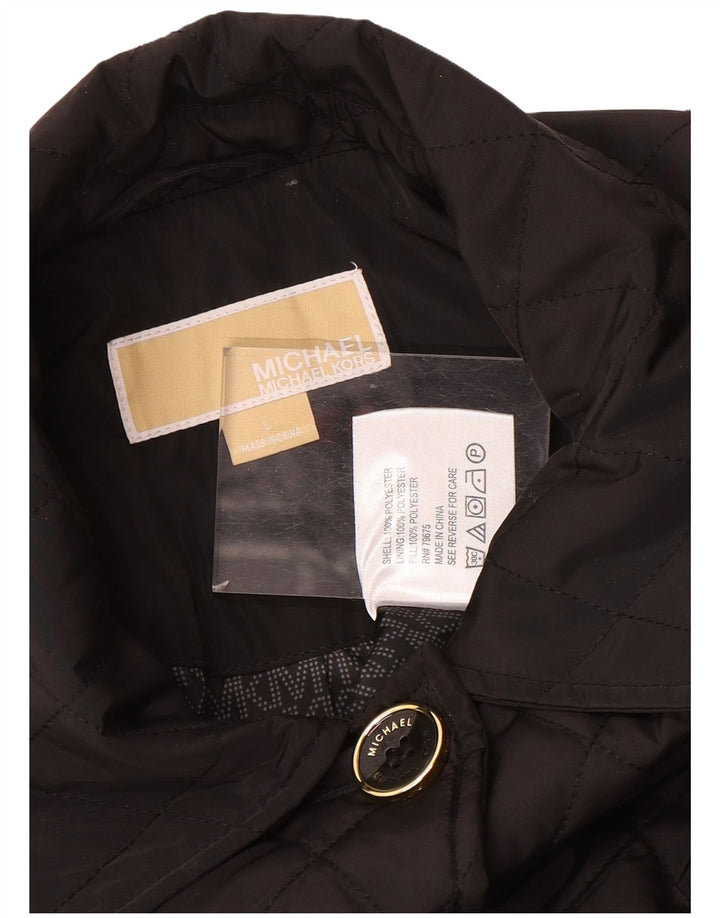 Palton matlasat pentru femei Michael Kors UK 16 Poliester negru mare