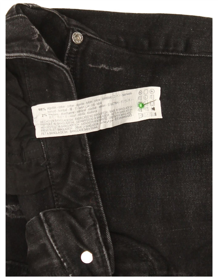 Blugi slim pentru femei Distressed Zara EU 40 Medium L30 L27 Bumbac negru