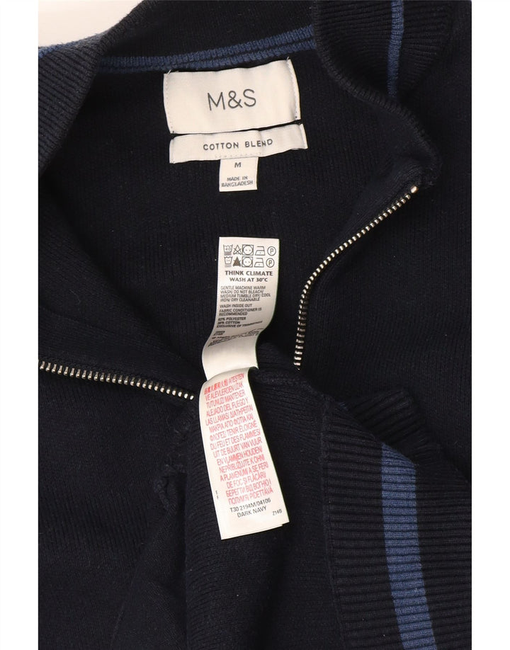 Pulover cardigan pentru bărbați Marks & Spencer, poliester bleumarin mediu