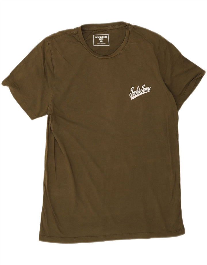 Tricou Jack & Jones pentru bărbați Top mare din bumbac kaki