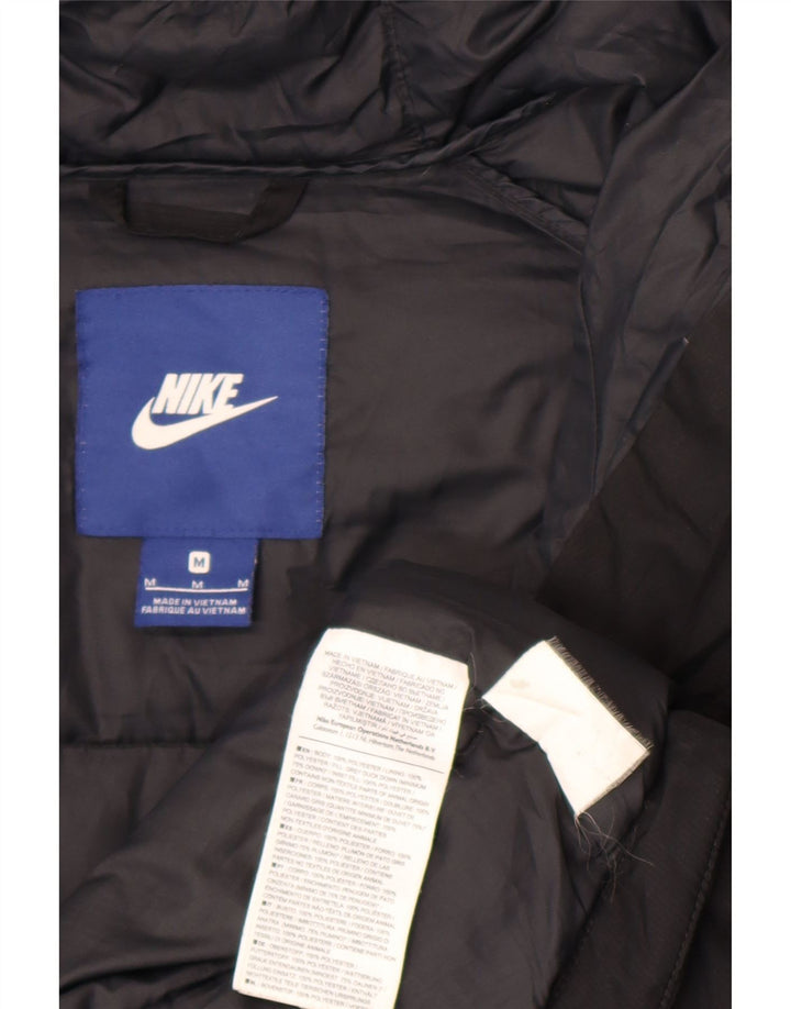 Jachetă căptușită cu glugă Nike pentru bărbați UK 38 Poliester mediu negru