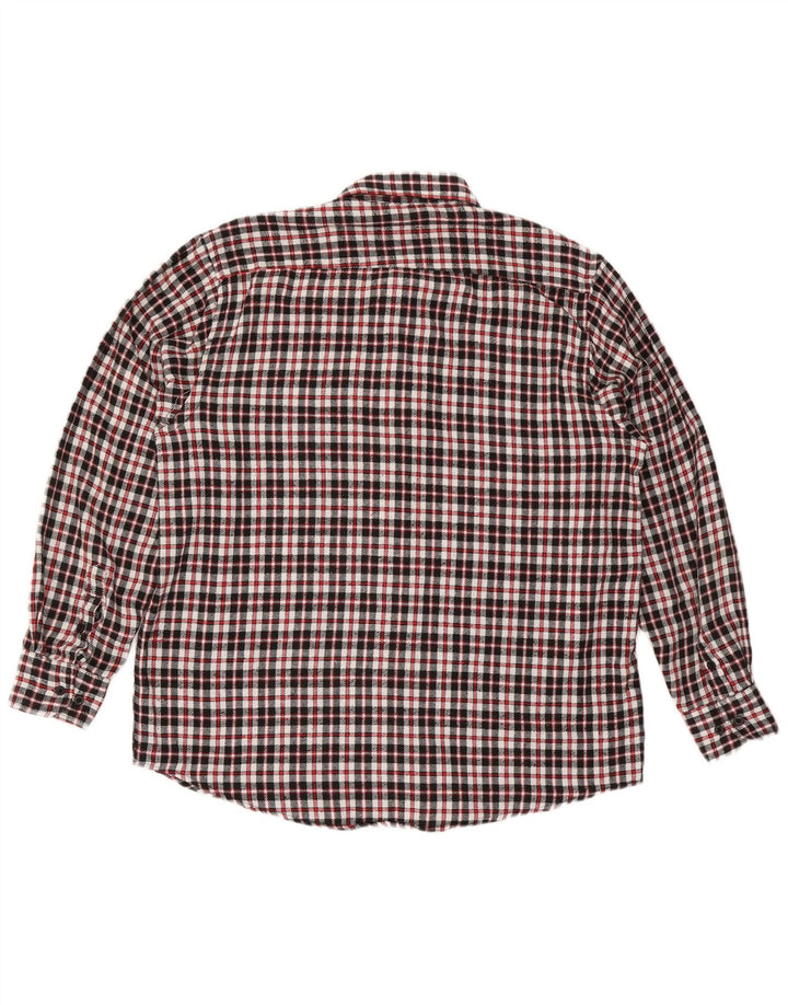 Cămașă Vintage pentru bărbați din flanel Mărimea 17 1/2 44 XL roșu Check