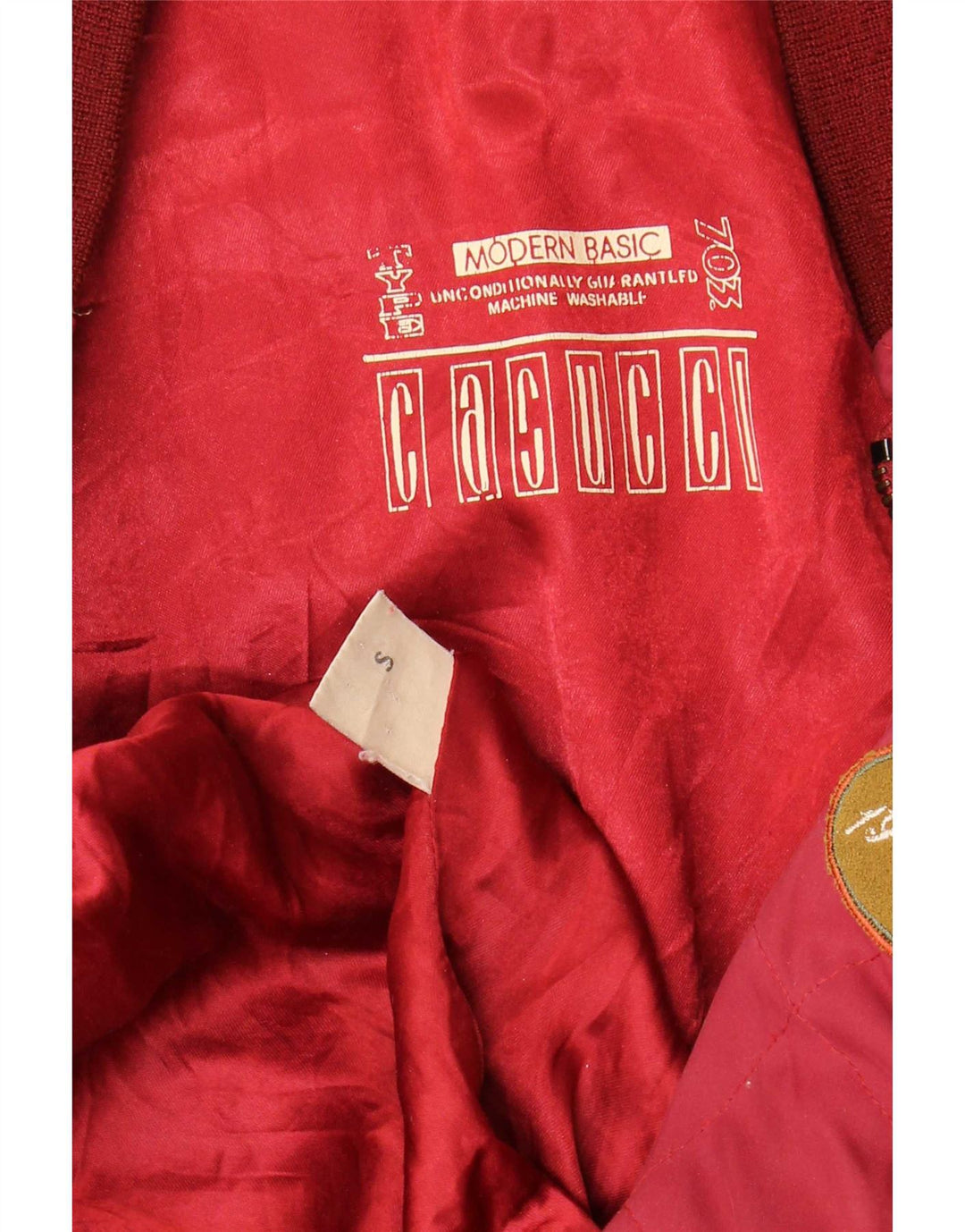 Jachetă Bomber pentru bărbați Casucci, cu tăiere lentă, UK 36, roșu, poliester color bloc