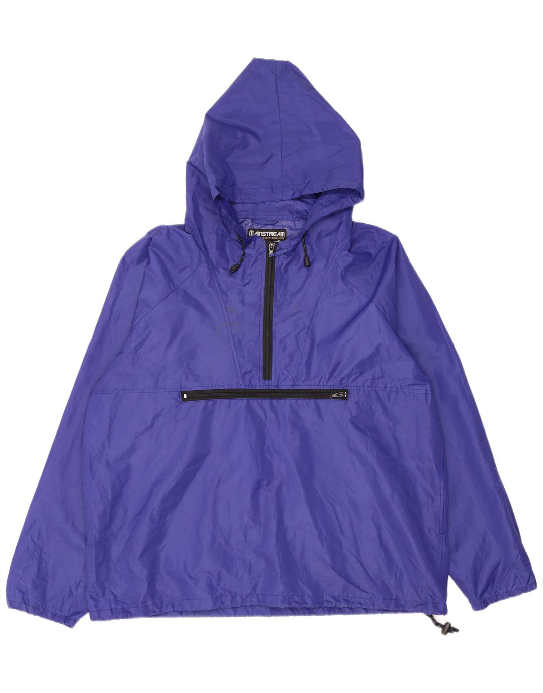 Jachetă de ploaie vintage cu glugă pentru bărbați UK 40 Poliester violet mare