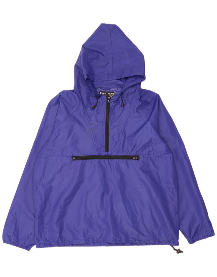 Jachetă de ploaie vintage cu glugă pentru bărbați UK 40 Poliester violet mare