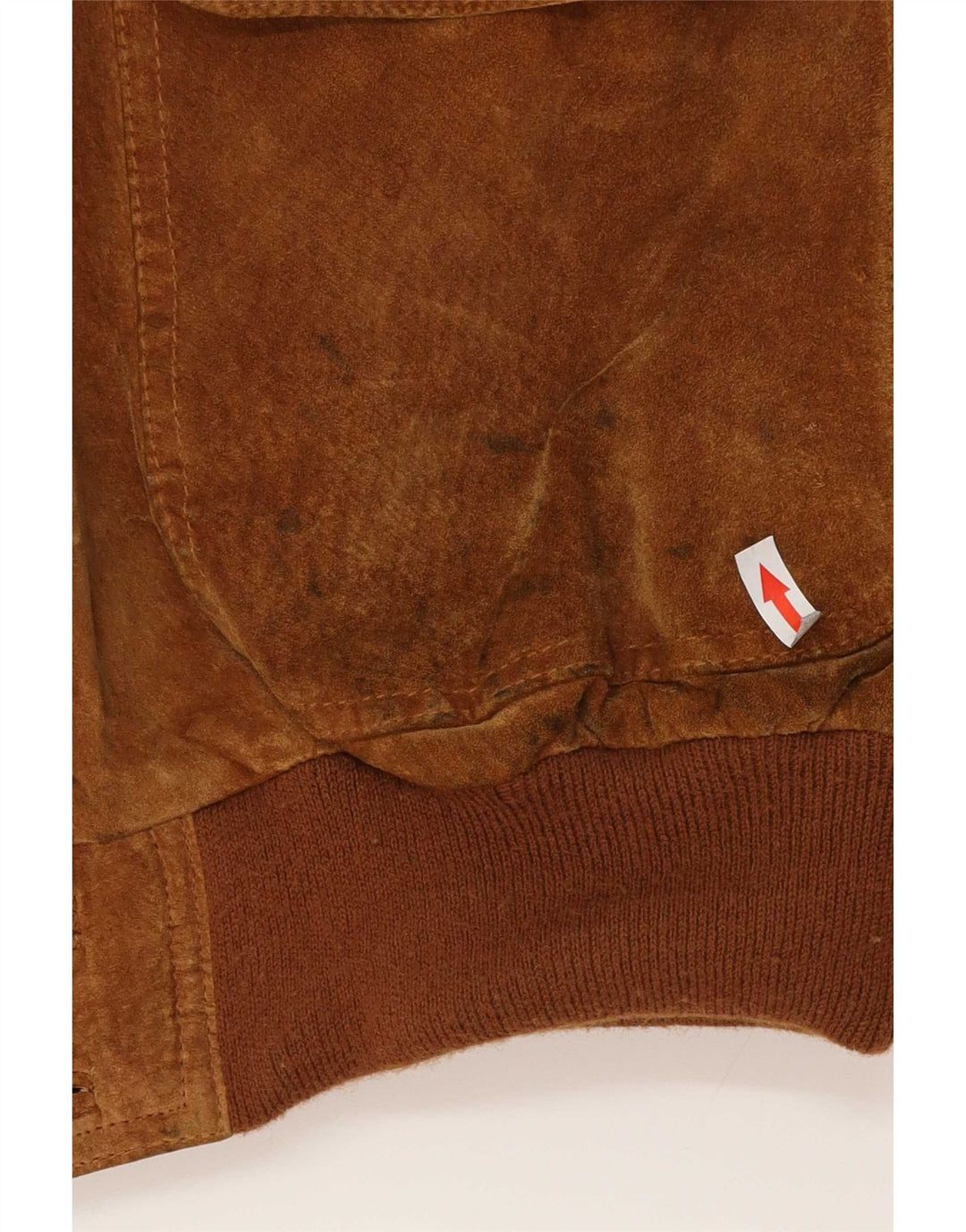 Bomber vintage pentru bărbați din piele intoarsa UK 42 XL din piele maro