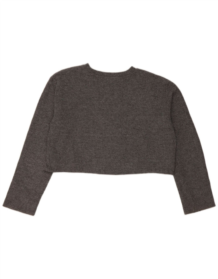 Crop Top pentru femei Zara cu mânecă lungă UK 16 mare gri