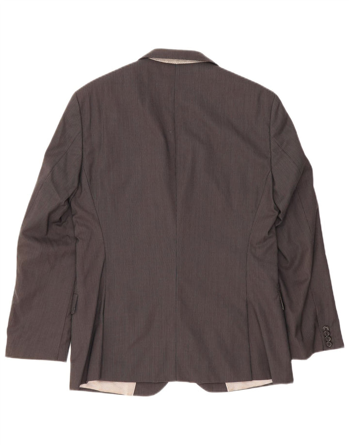 Blazer pentru bărbați Hugo Boss cu 2 nasturi EU 46 Lână mică, gri