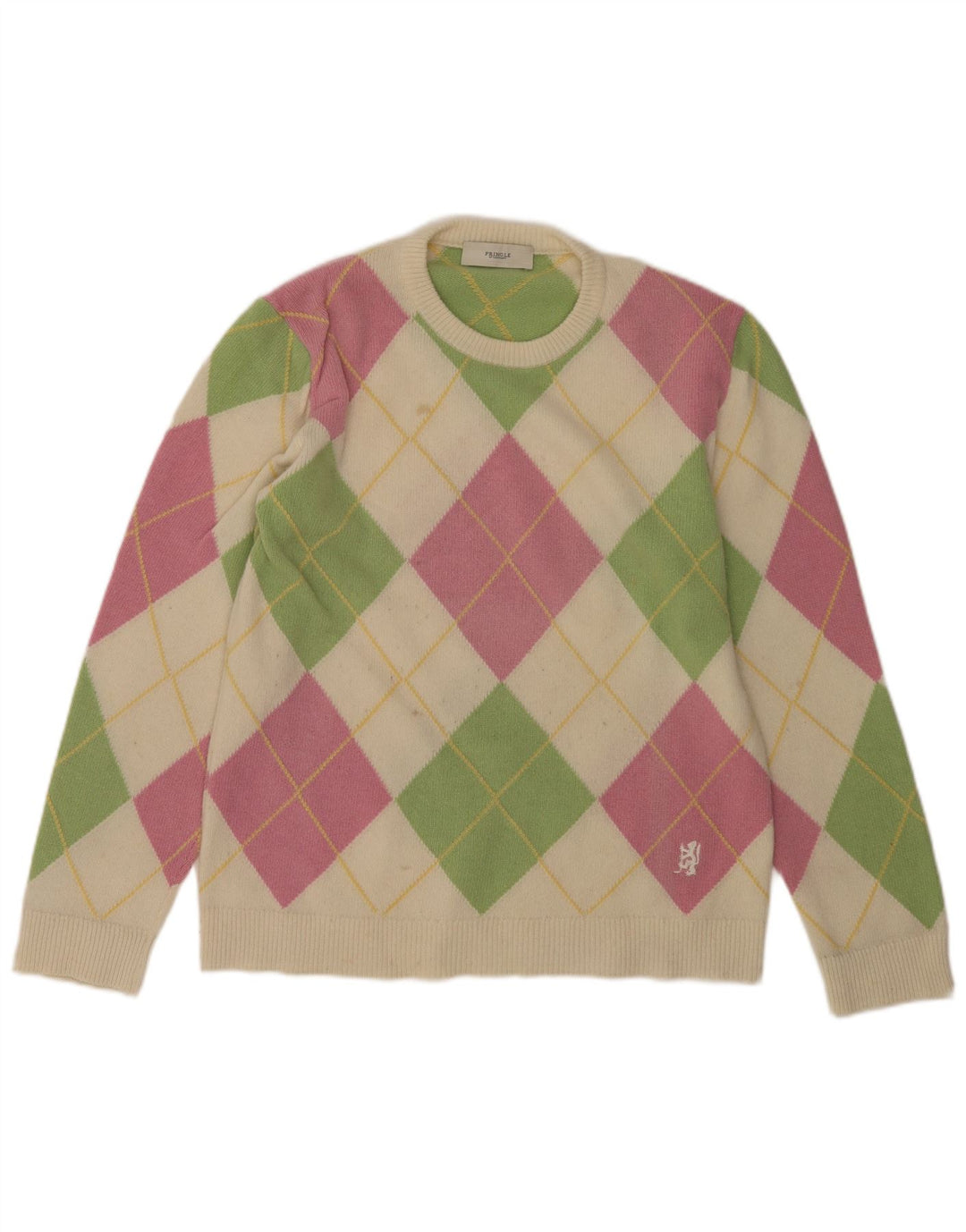 Pulover pringle pentru bărbați cu gât crew pulover mediu multicolor Argyle/Diamond