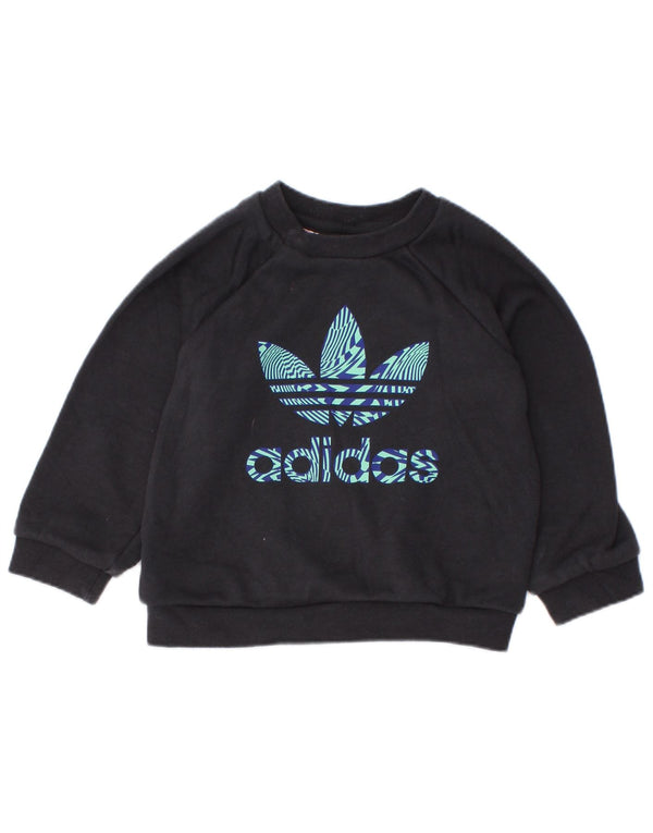 Adidas Baby Boys Pulover Grafic Pulover 6-9 Luni Bumbac Negru