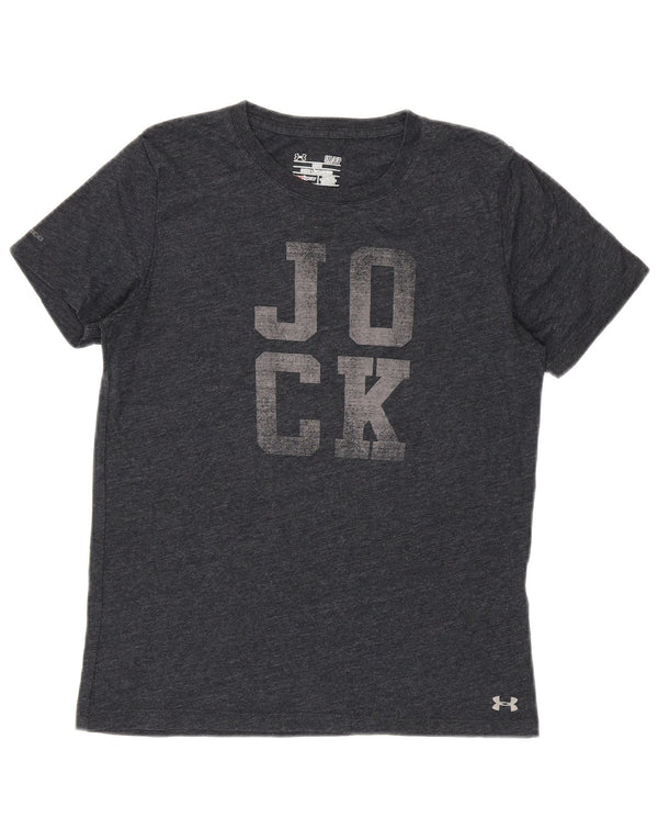 Tricou grafic Under Armour pentru femei Heat Gear Top UK 10 Small Gri