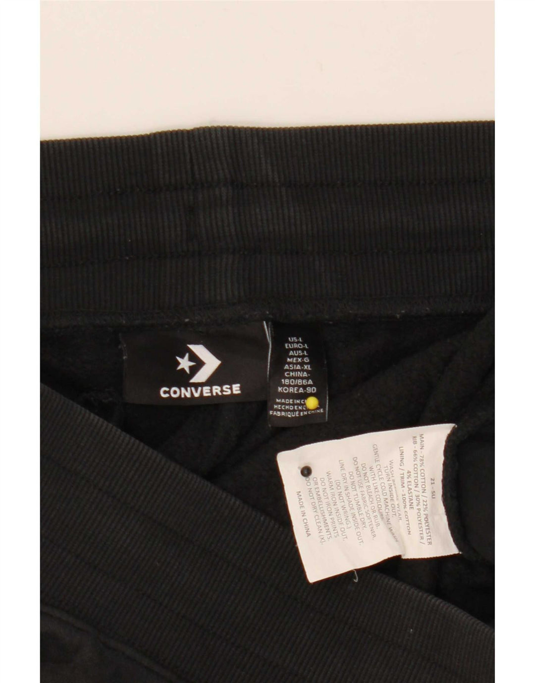 Pantaloni de trening Converse pentru bărbați Joggeri mari, negru, bumbac
