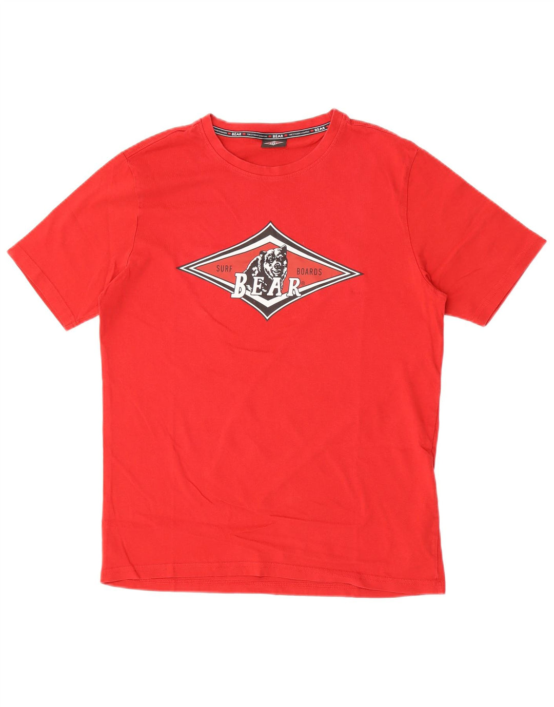 Tricou grafic pentru bărbați Bear Top din bumbac roșu mediu
