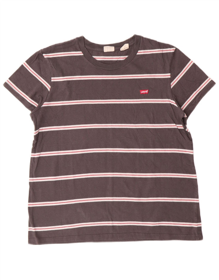 Tricou pentru femei Levi's Top UK 14 Medium Gri cu dungi