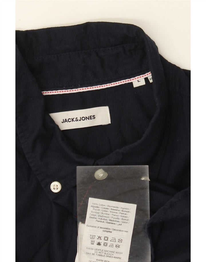 Cămașă Jack & Jones pentru bărbați, mare, albastru, bumbac