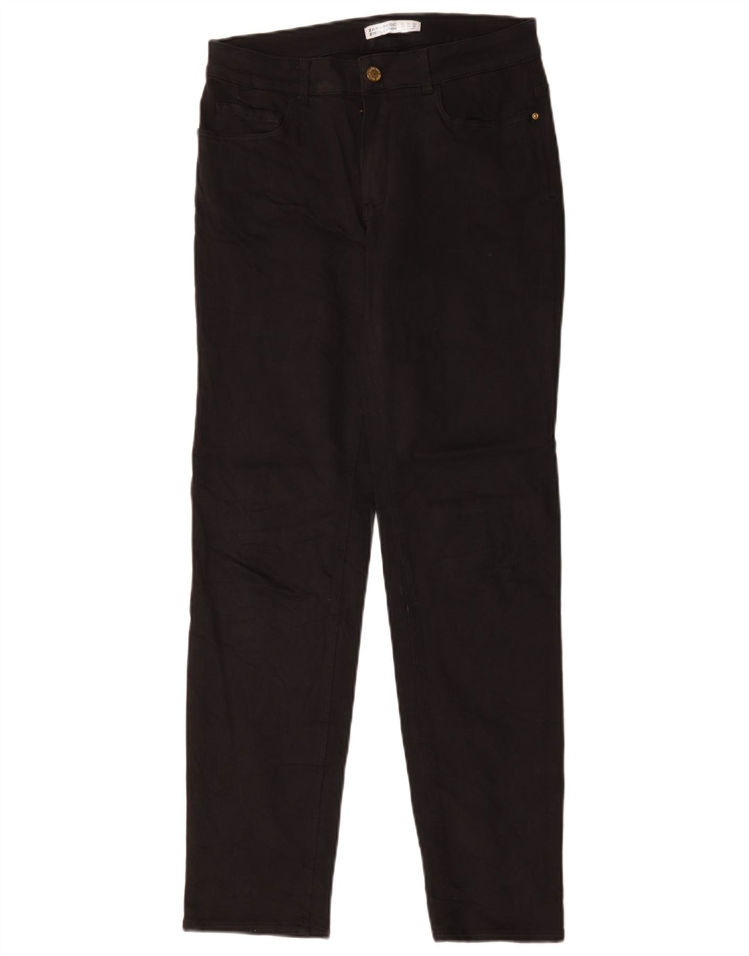 Blugi drepti pentru femei Zara EU 40 Medium W30 L30 Bumbac negru