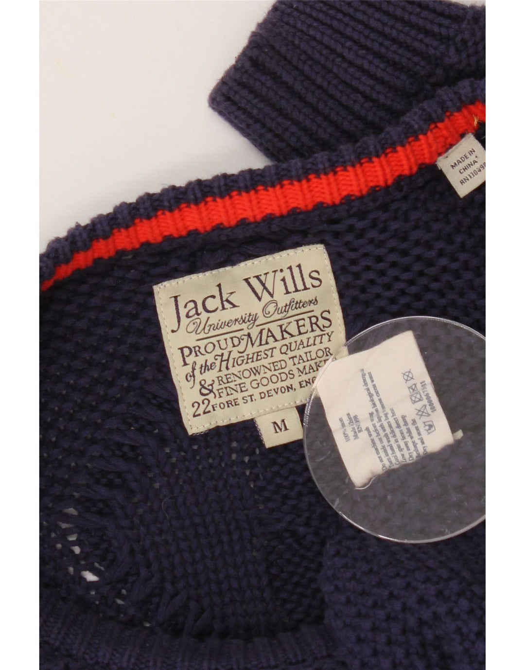 Pulover Jack Wills pentru bărbați, cu gât de barcă, bumbac mediu, albastru bleumarin