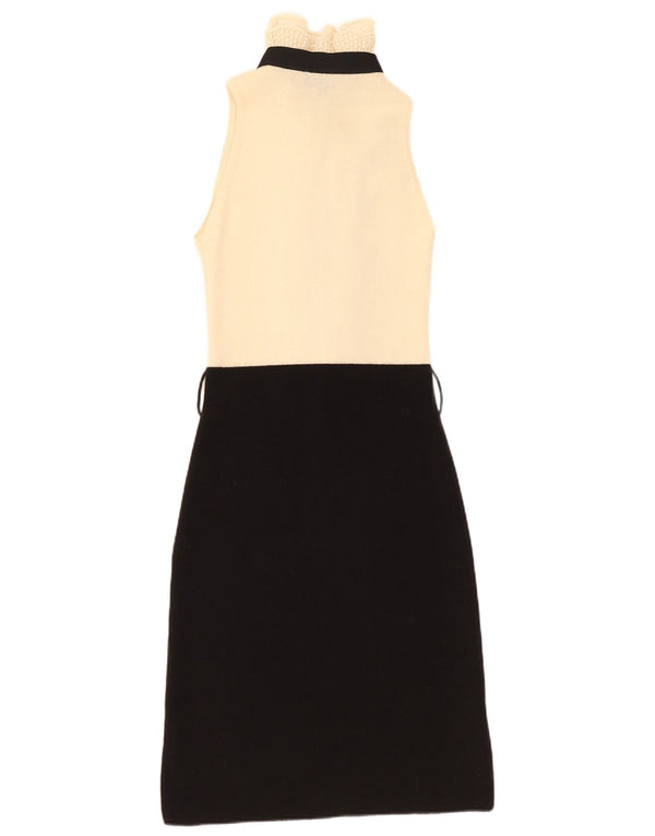Luisa Spagnoli Rochie de damă cu volane în față, bodycon, UK 8, mic, alb