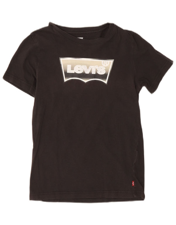 Tricou grafic Levi's pentru baieti Top 11-12 ani bumbac negru