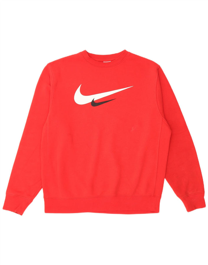Hanorac grafic pentru bărbați Nike Pulover, bumbac roșu mediu