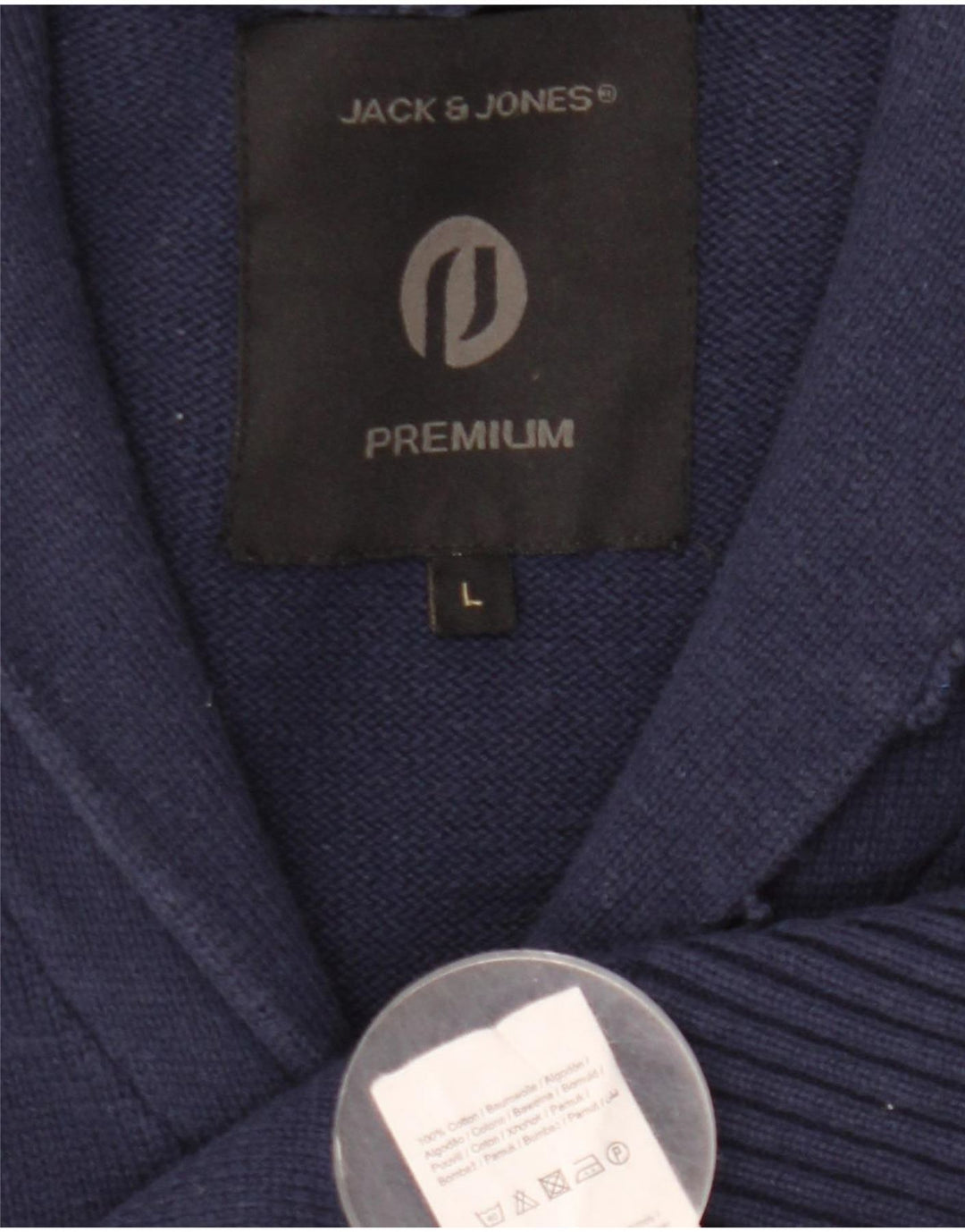 Pulover cardigan pentru bărbați Jack & Jones, mare, bleumarin, bumbac