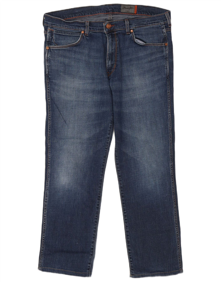 Blugi drepti pentru bărbați Wrangler W38 L29 bleumarin