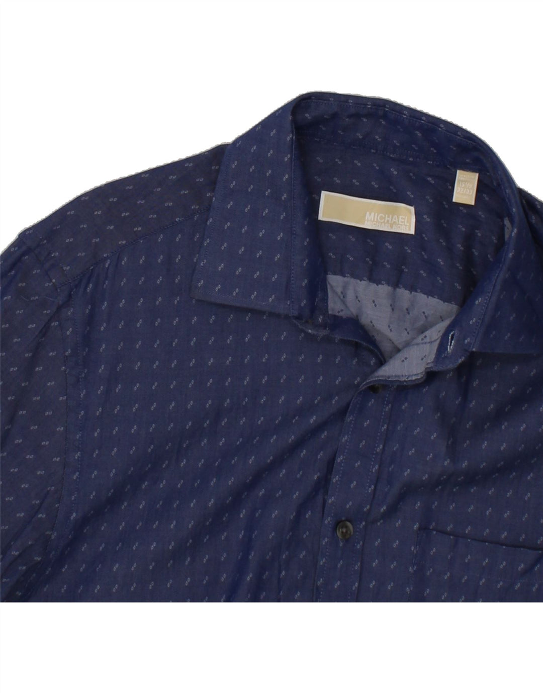 MICHAEL KORS Mens Shirt Size 15 1/2 Medium Navy Blue Spotted Vintage Michael Kors and Second-Hand Michael Kors from Messina Hembry 