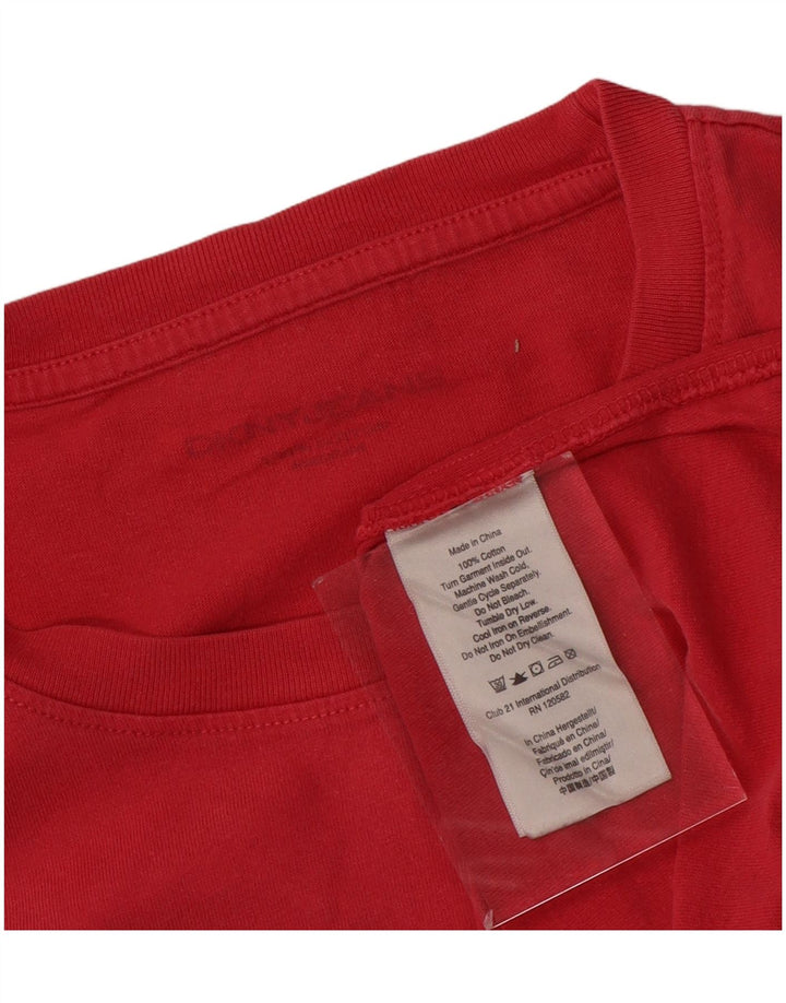 Tricou grafic pentru bărbați Dkny Top din bumbac roșu mediu