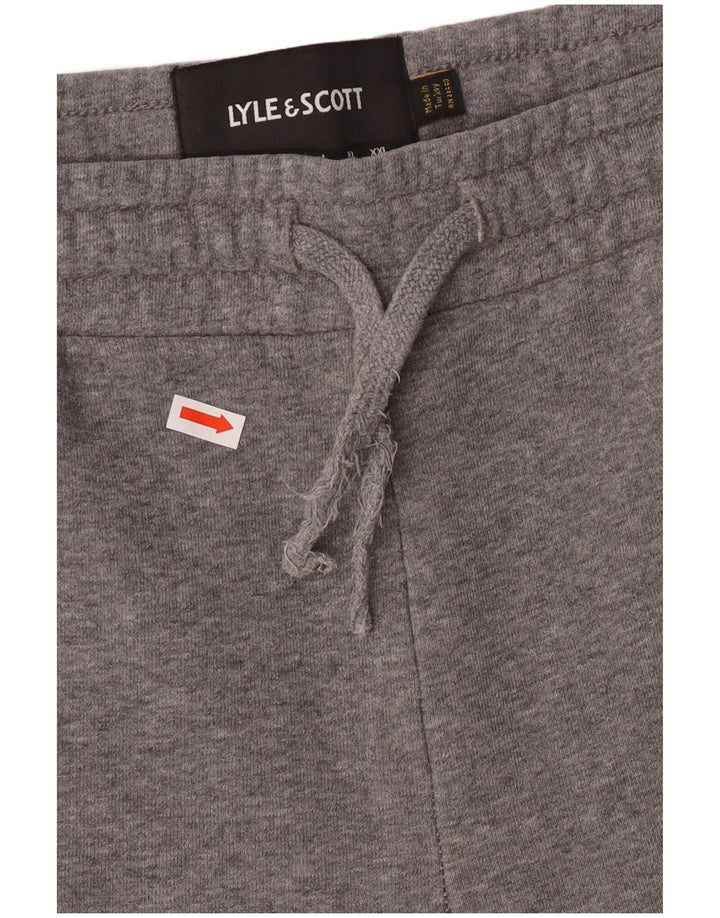 Pantaloni de trening pentru bărbați Lyle & Scott Pantaloni de jogging din bumbac cu pete gri mediu