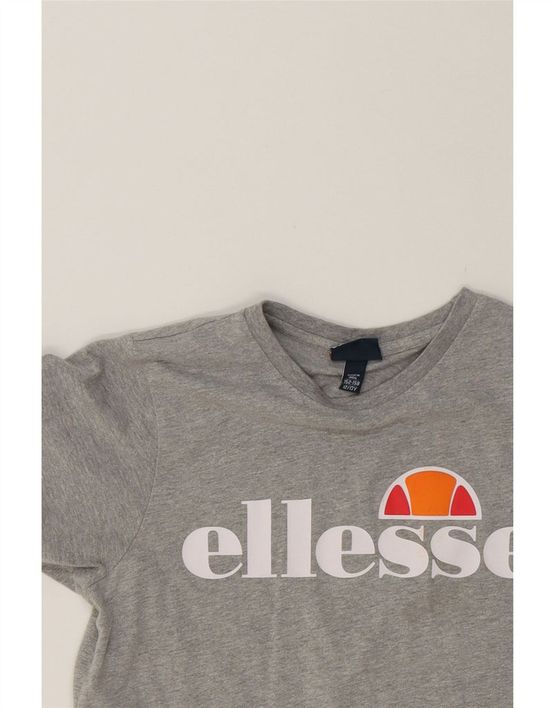ELLESSE Boys Graphic T-Shirt Top 12-13 Years Grey Cotton Vintage Ellesse and Second-Hand Ellesse from Messina Hembry 