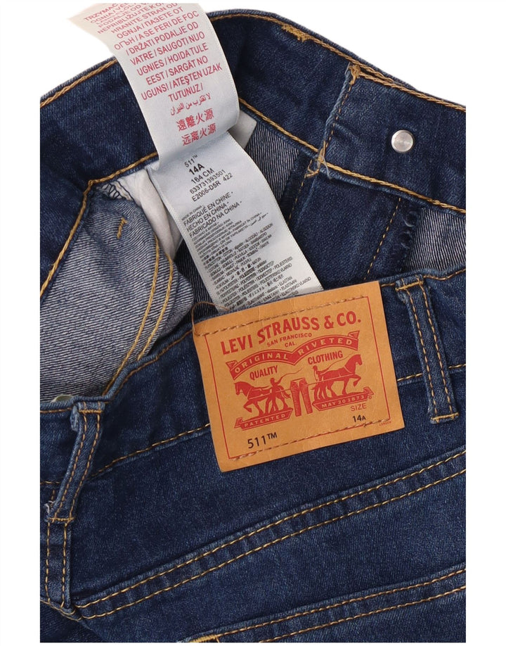 Blugi Levi's 511 Slim pentru baieti 13-14 ani W27 L30 Bumbac albastru