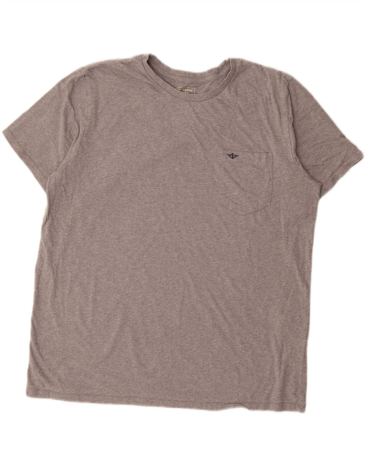 DOCKERS Tricou pentru bărbați Top 2XL Gri bumbac cu pete