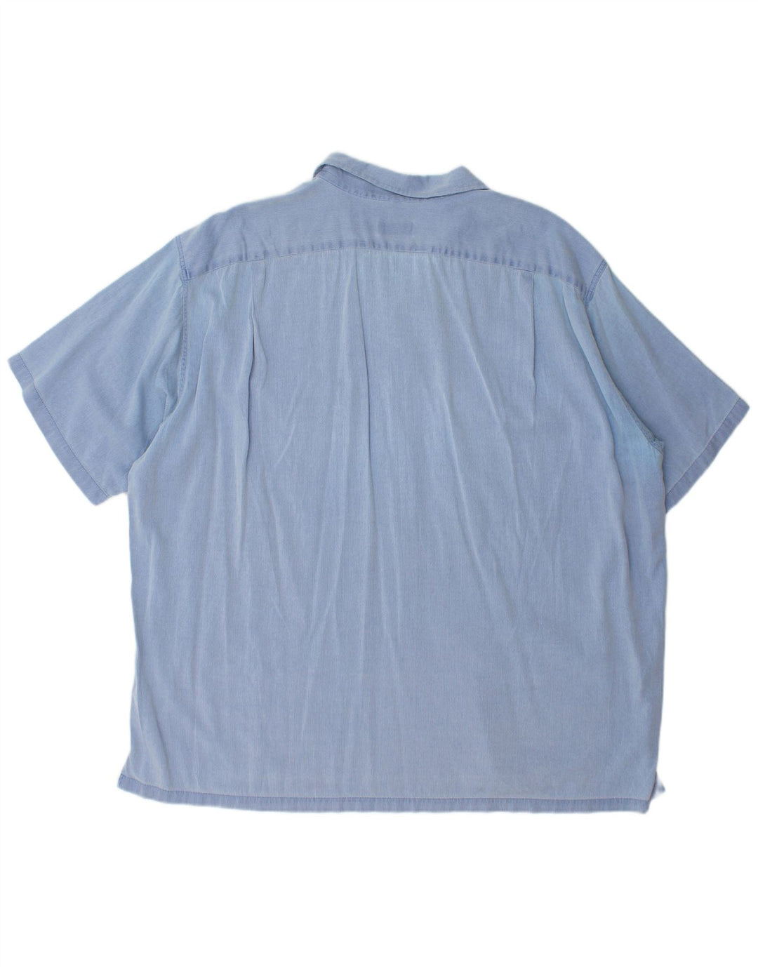 Cămașă cu mânecă scurtă pentru bărbați LACOSTE Mărimea 45 XL Bumbac cu dungi albastre