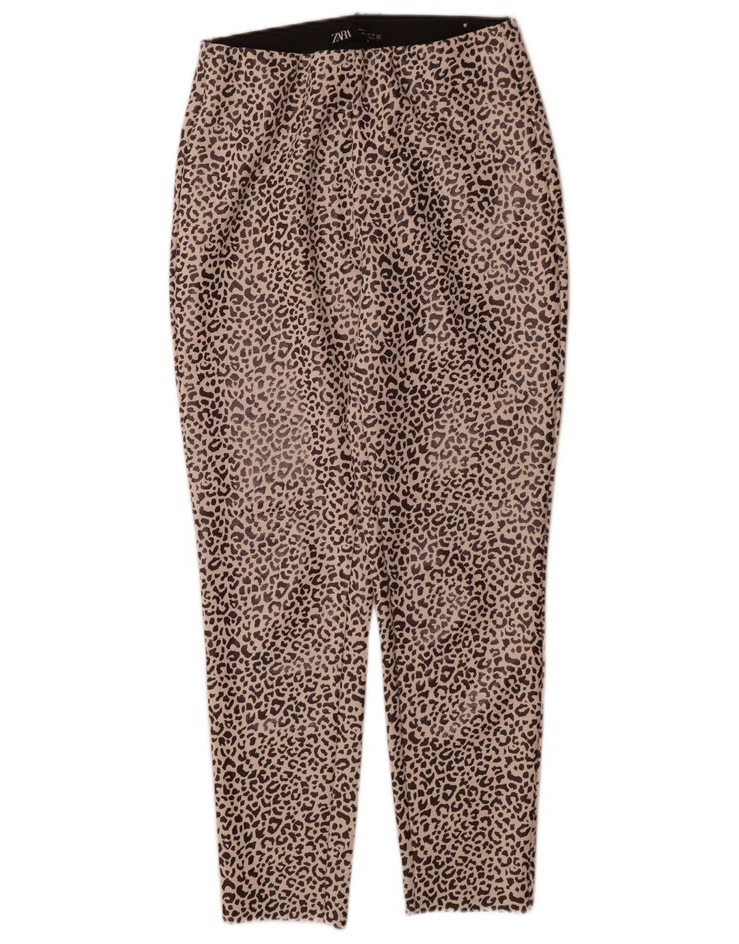 Leggings pentru femei Zara UK 12 Medium Bej Animal Print Poliester