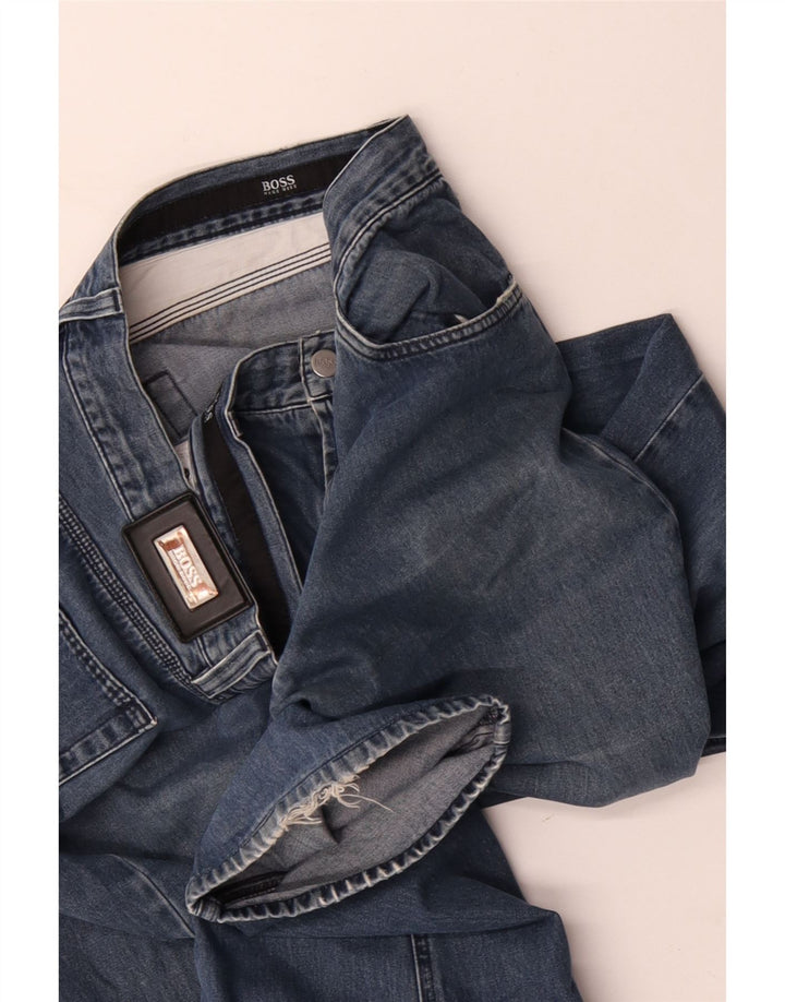HUGO BOSS Mens Straight Jeans W38 L34 Blue Cotton Vintage Hugo Boss and Second-Hand Hugo Boss from Messina Hembry 