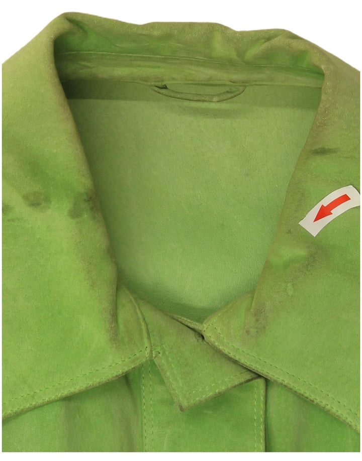 Geaca de piele intoarsa pentru femei Gai Mattiolo UK 16 Large Green