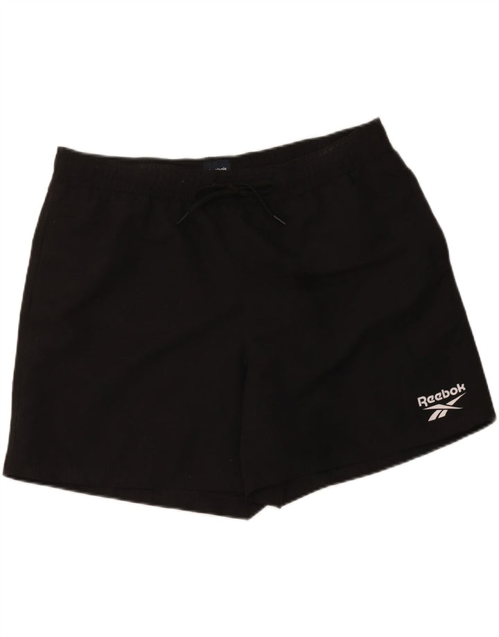 Pantaloni scurti sport Reebok pentru femei UK 16, mari, negru, poliester
