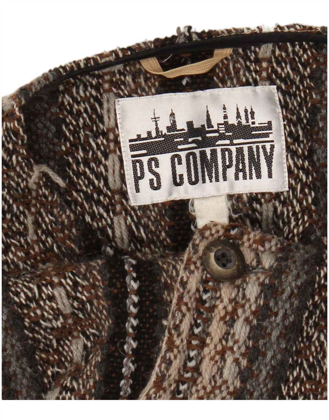 Cardigan pentru bărbați PS Company Lână cu dungi maro mediu