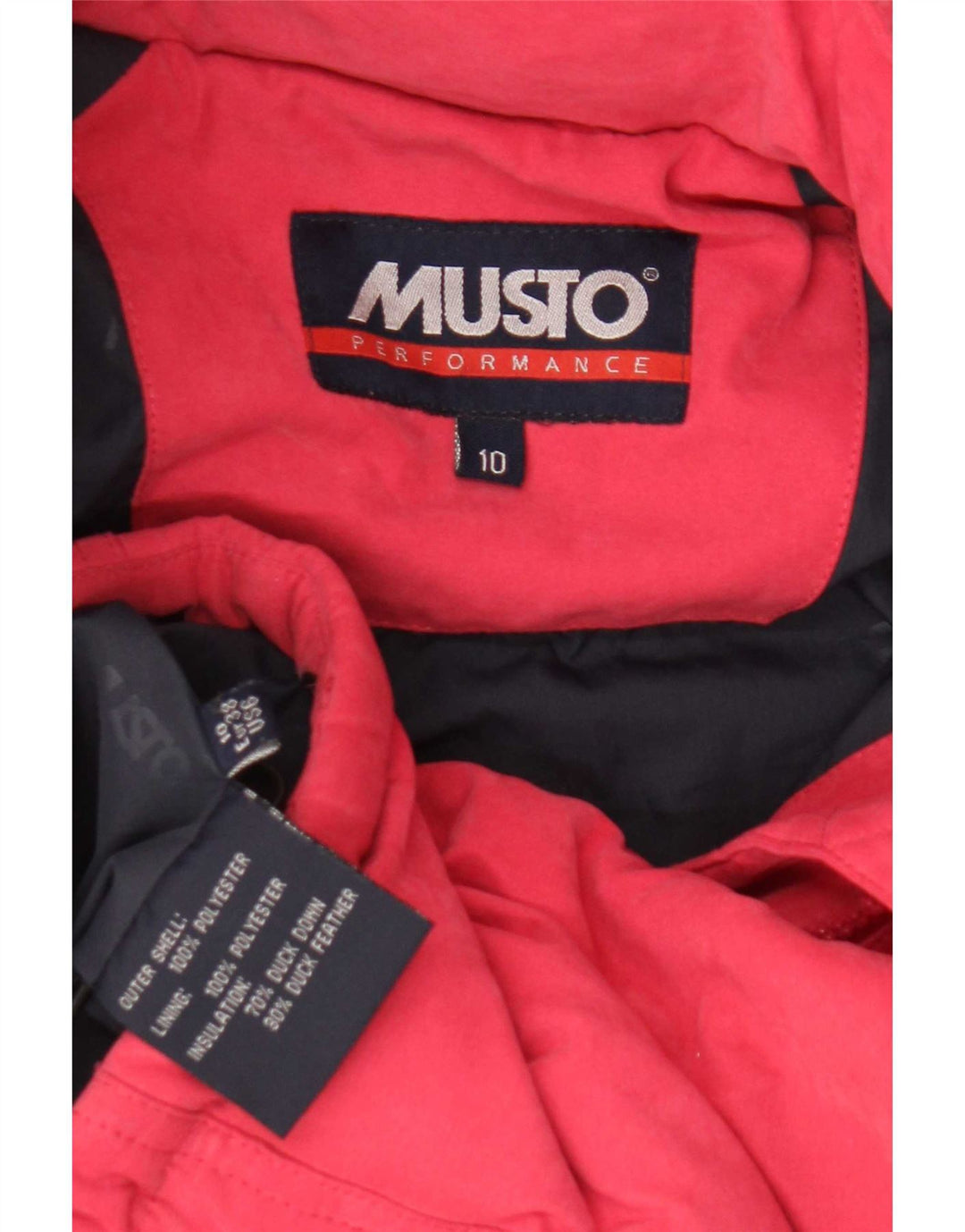 Jachetă căptușită supradimensionată pentru femei Musto UK 10 Poliester roșu mic