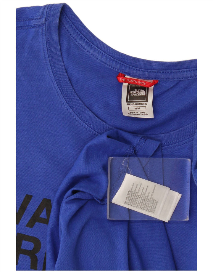 Tricou grafic pentru bărbați The North Face Top din bumbac albastru mediu