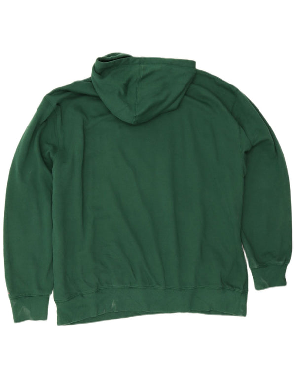 Pulover cu glugă grafic Tommy Hilfiger pentru bărbați, bumbac verde 2XL