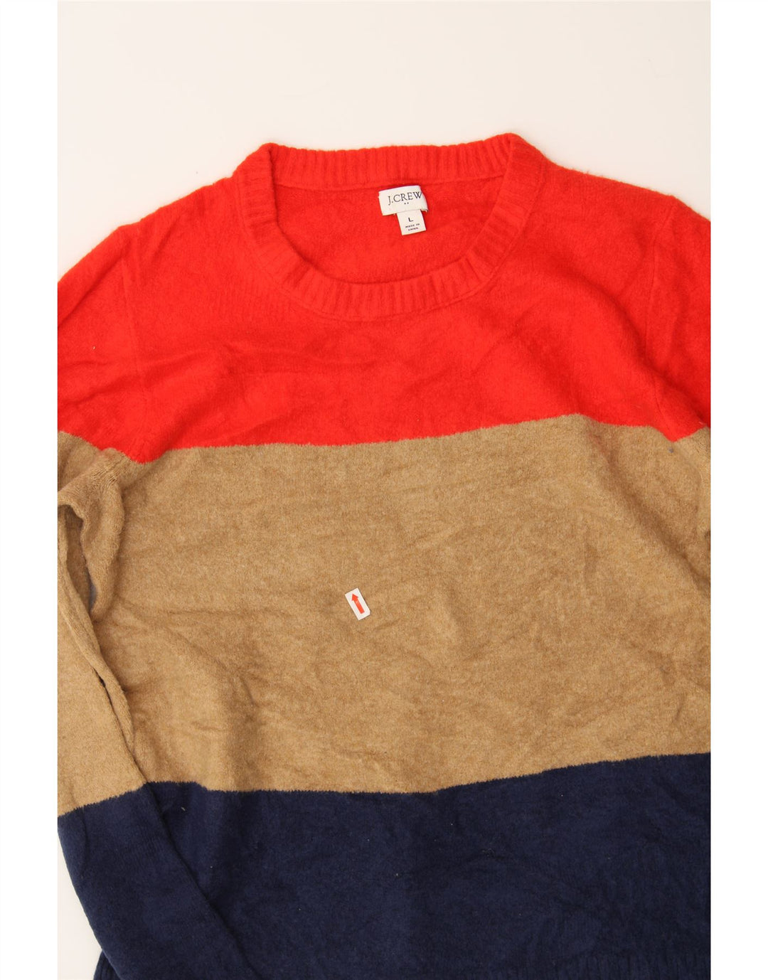 J. CREW Womens Crew Neck Jumper Sweater UK 14 Large Multicoloured Vintage J. Crew and Second-Hand J. Crew from Messina Hembry 