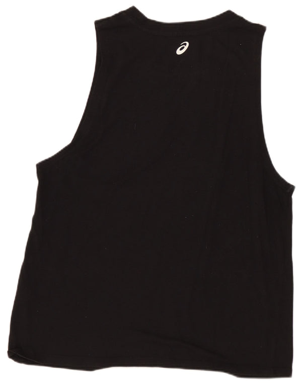 Top cu vestă grafică ASICS pentru femei UK 12 Medium Black