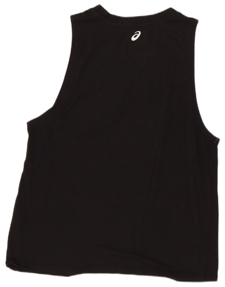 Top cu vestă grafică ASICS pentru femei UK 12 Medium Black