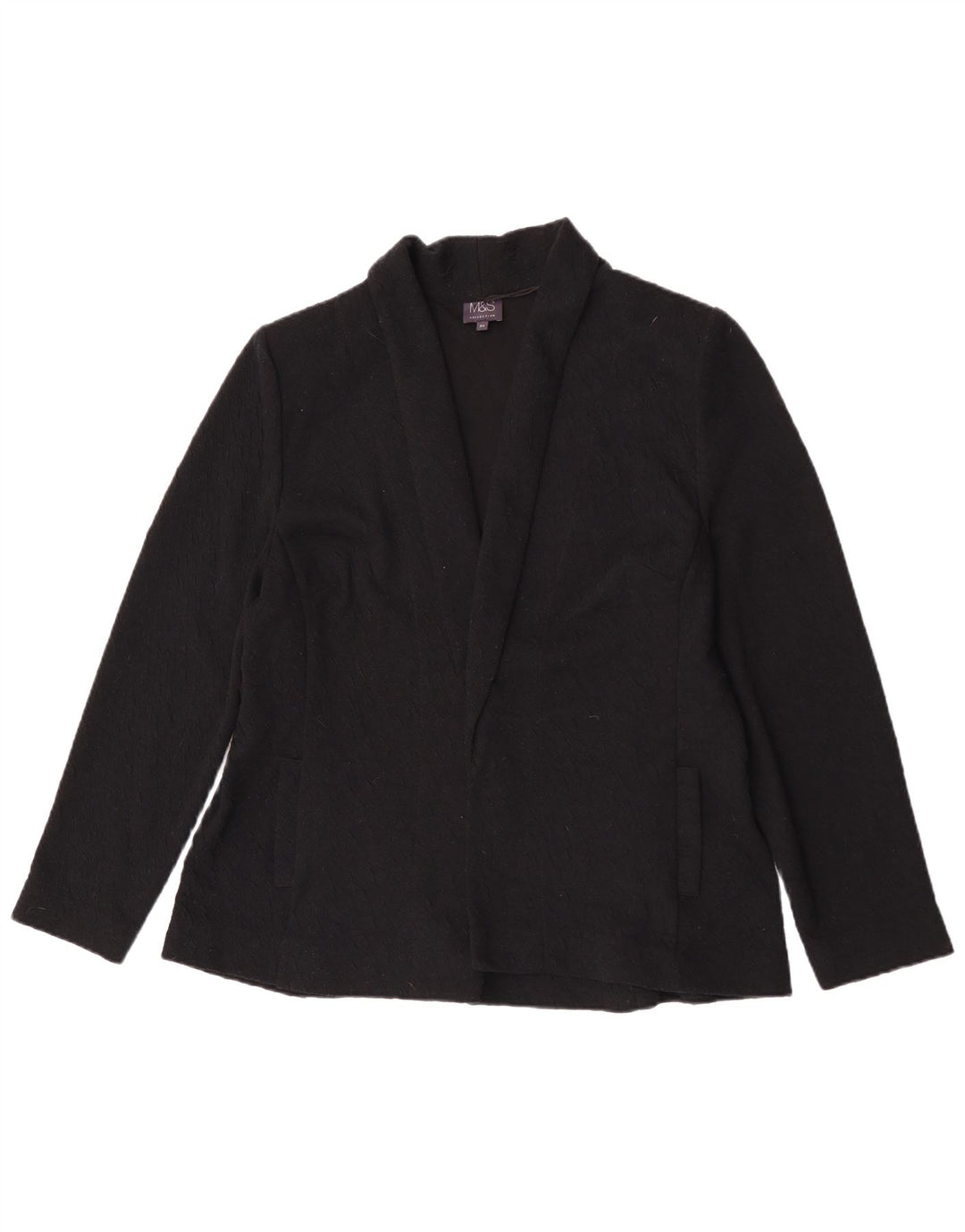 Jachetă pentru femei Marks & Spencer Open Blazer UK 20 2XL Poliester negru
