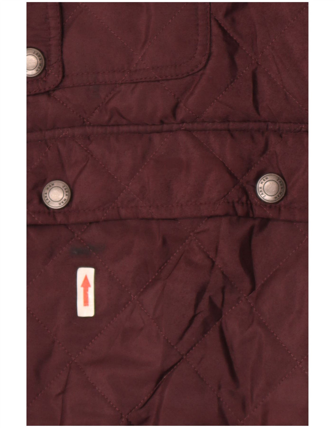 Jachetă matlasată pentru bărbați Zara UK 40 Mare Poliester Bordeaux