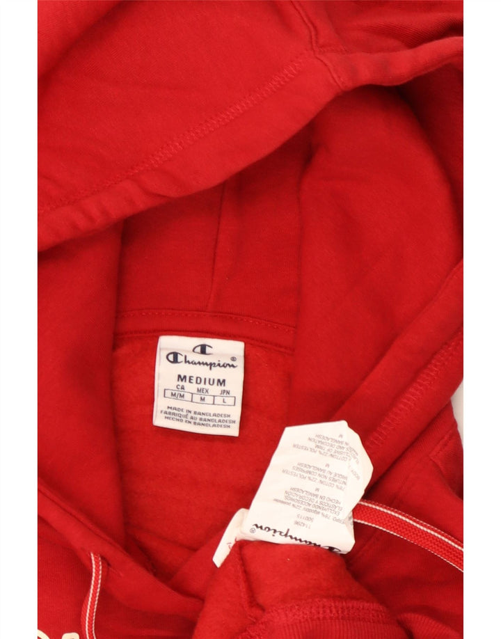 Pulover pentru damă Champion, cu glugă, cu grafică, UK 14, bumbac roșu mediu